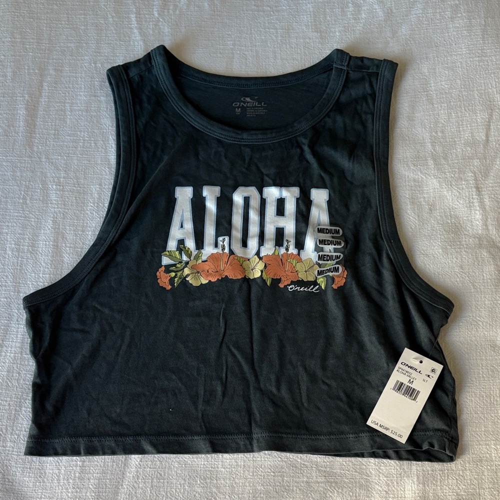 O'Neill navy Floral Aloha Tank Top